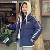 Зимняя новая короткая модная одежда с капюшоном, имитация двойки, хлопковая стеганая одежда большого размера, свободная одежда-«хлеб», женская хлопковая стеганая куртка