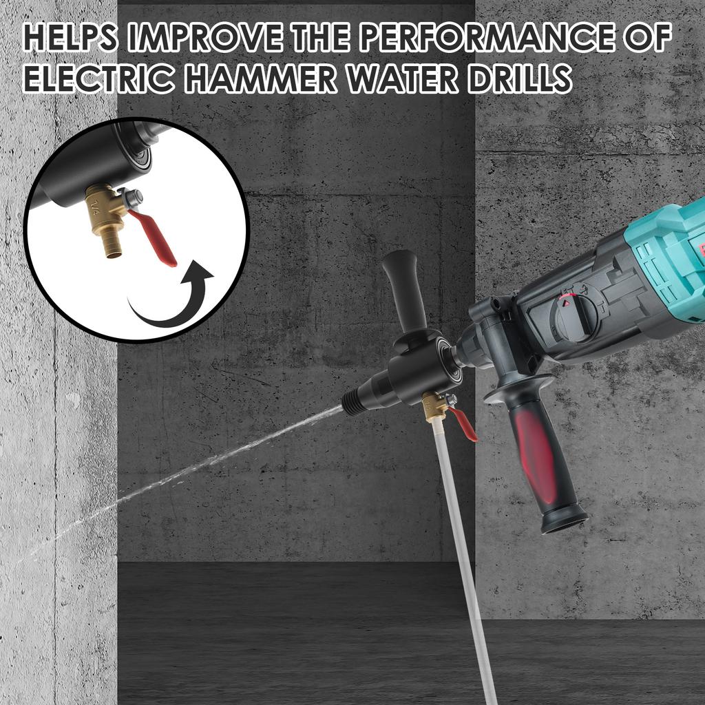 Electric Hammer Water Injection Adapter Male Thread to SDS Plus Drill Adapter Carbon Steel Hammer Water Injection Converter