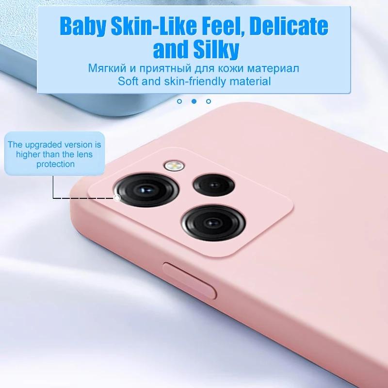 Poco X5 Pro Case Square Liquid Silicone Camera Lens Protector Phone Case For Xiaomi Poco X5 X 5 Pro X5Pro Pocox5 Pro Soft Cover