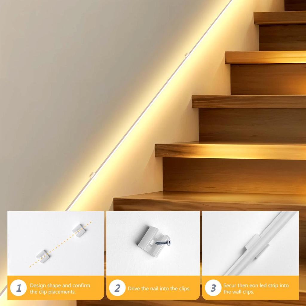 Настоящая силиконовая трубка 24 В неоновая светодиодная лента портативный датчик движения PIR переключатель DIY шкаф спальня лестница ночная подсветка