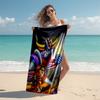 1pc UFO Robot Grendizer3 Beach Towel, Comfortable and Thick, and Swimming/Bath/Picnic/Camping Towel, Suitable for Seaside Beaches