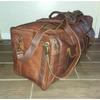 Мужская натуральная кожа Vintage Oversize Duffel Travel Gym Weekend Overnight Bag