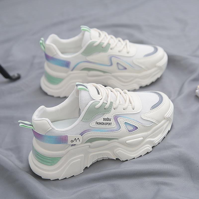 Женская обувь, модная универсальная повседневная обувь с дышащей сеткой, женская обувь на платформе со шнуровкой, женские кроссовки Zapatos Mujer