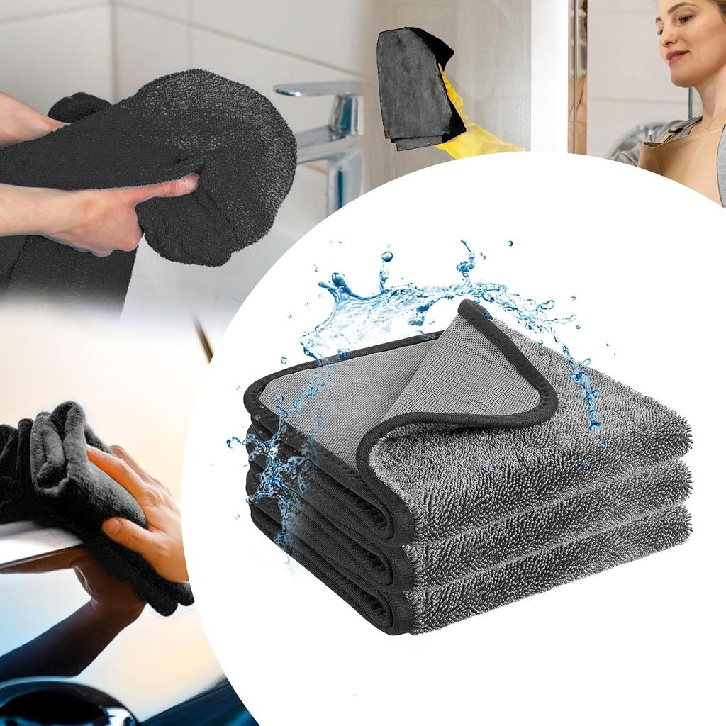 Shiny Wipes Shower Cleaning Cloths, 3pcs Shiny Bath Drying Towel, Super Absorbent Microfiber Bath Towels, Fast Drying Shower Towels, Microfiber