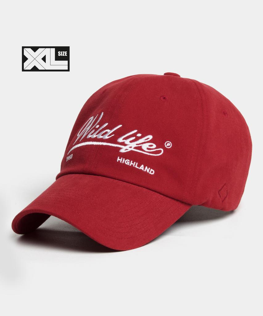 Кепка Peullaeto Оверсайз Персиковая Тканевая с Козырьком XL Wild Life Cap Красная