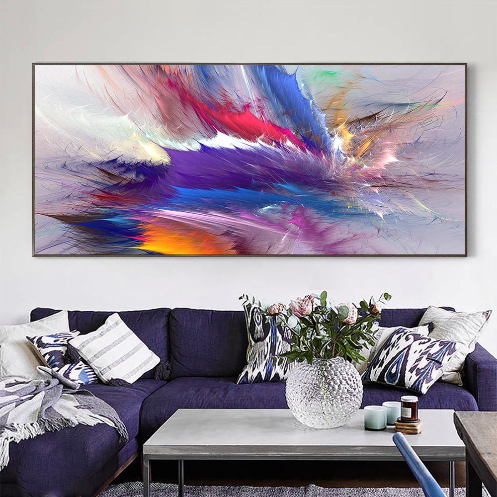 Абстрактное акварельное искусство, красочные волны, холст, живопись, куадрос, постеры и принты, настенная картина для гостиной, домашний декор