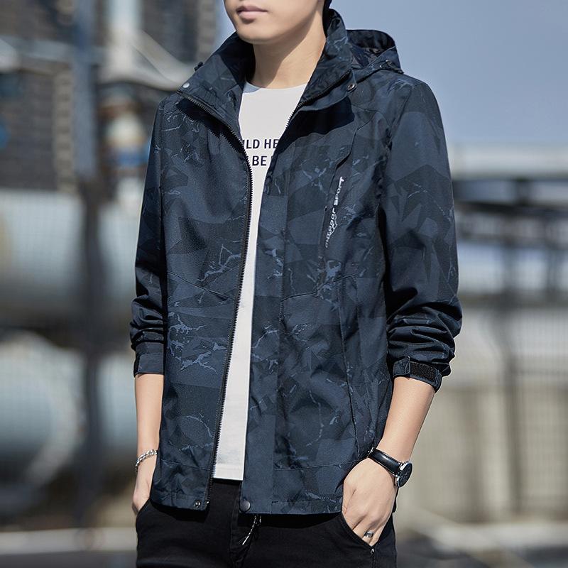 Весенняя новая повседневная куртка мужская весенняя трендовая водонепроницаемая куртка для активного отдыха мужская одежда