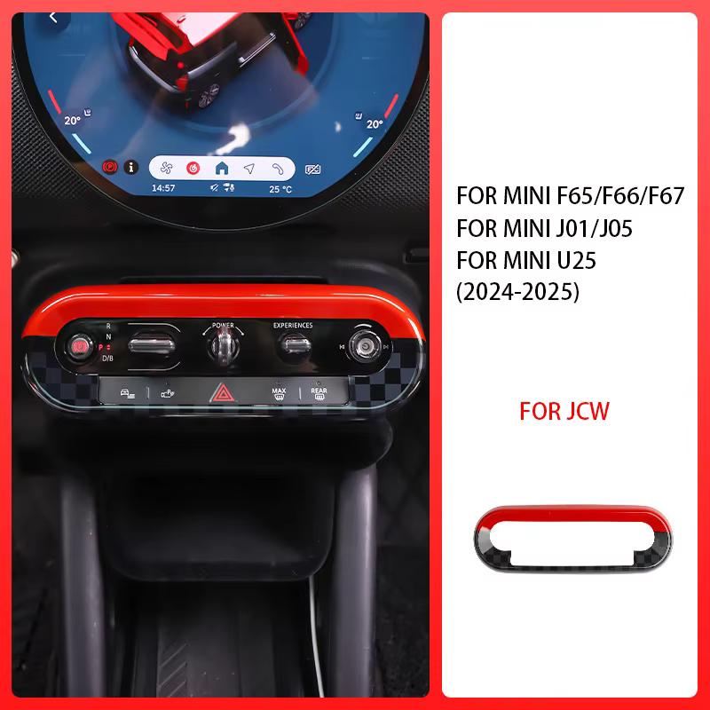 For Mini Countryman U25 Cooper E SE J01 EV J05 Aceman 2024 2025 Accessories Car Styling Central Control Button Frame Trim ABS