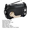 Solar Hand Crank Emergency Radio Rechargeable Waterproof Bluetooth-compatible Speaker AM/FM Solar Powered