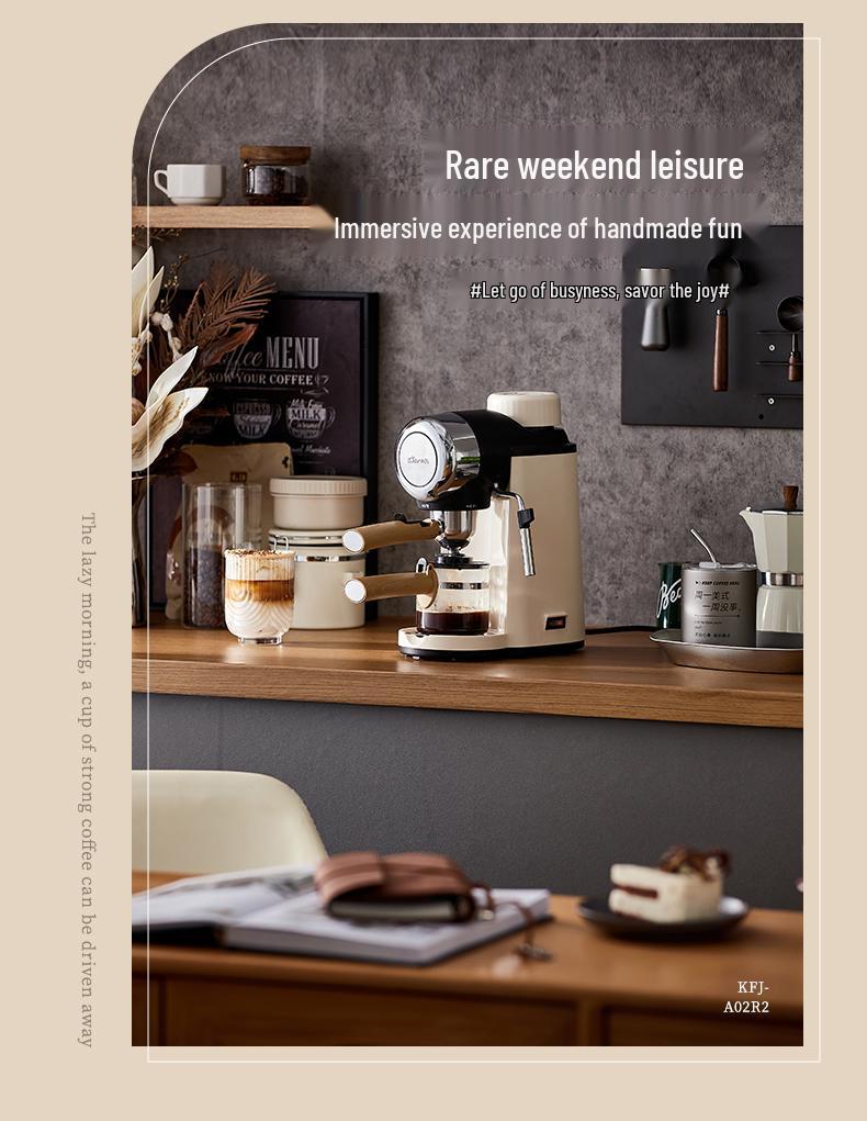 Little Bear Semi-Automatic Espresso & Coffee Maker for Home and Office