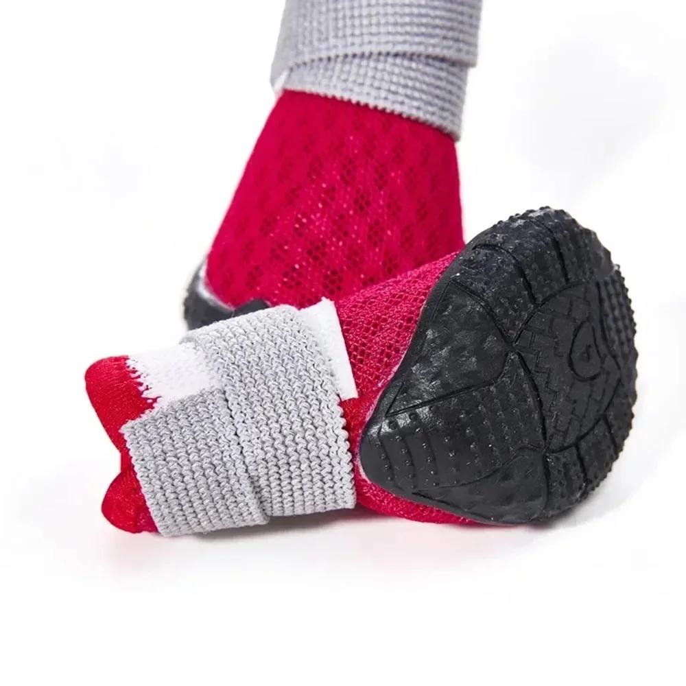 Обувь для маленьких собак, ботинки для собак с мягкой резиновой подошвой, защита лап питомца, дышащие пинетки для щенков для прогулок на улице, для паркета в помещении
