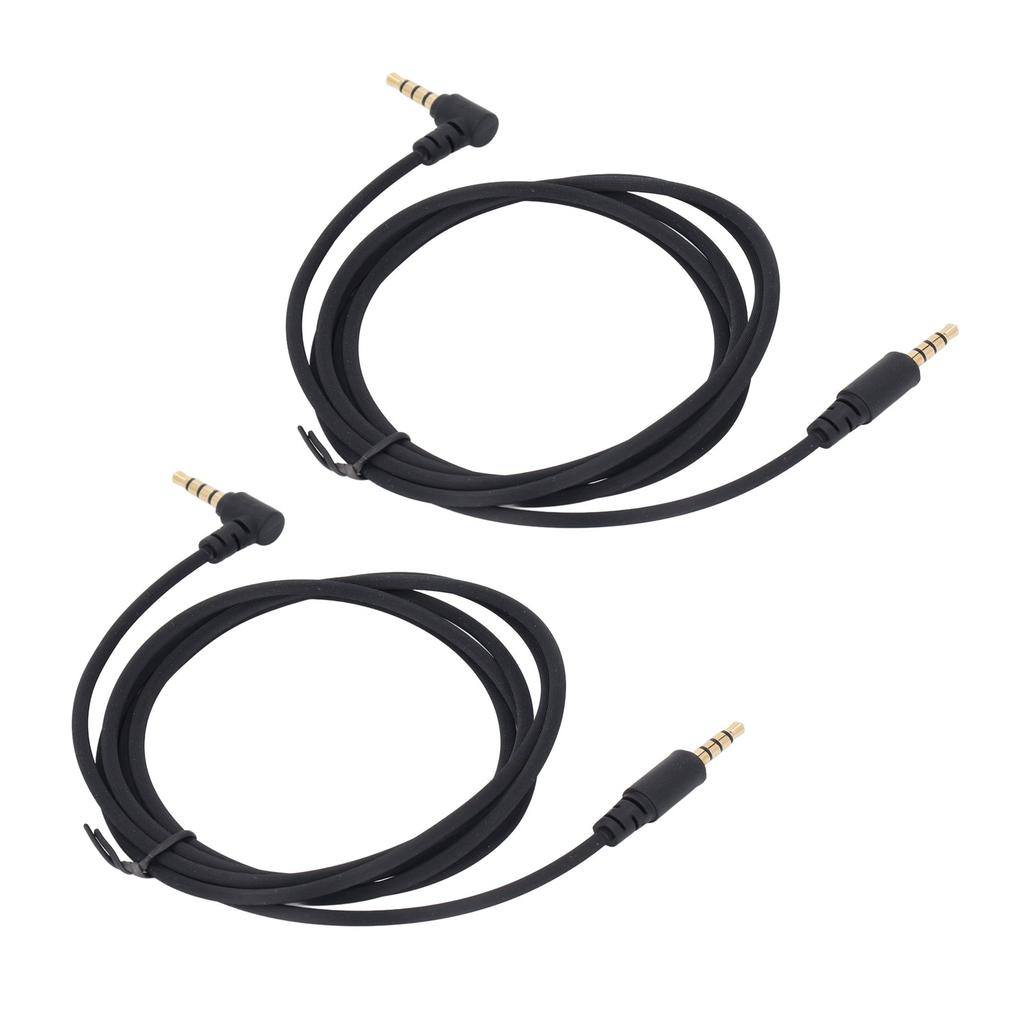 2pcs 90 Degree Right Angle Auxiliary Cord Replacement 3.5mm 1.5m Audio Cable for BlackShark V2 Pro