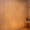 Светодиодные гирлянды-водопады из сосулек - Мерцающая звездная штора для украшения фона