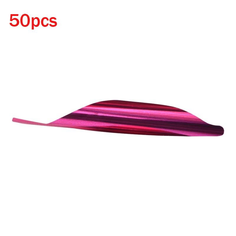 50 PCS/Box Archery Spin Vanes Rotary Fletches Archery Accessories DIY Arrow Spiral Feather Hunting Shooting Accessories