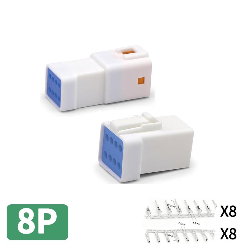 2 3 4 6 8 Pin Way JST Automotive Waterproof Cable Connector Socket Male and Female Butt Plug for Benz BMW