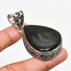 Silver Sheen Obsidian Gemstone 925 Silver Plated Jewelry Pendant 2.08"