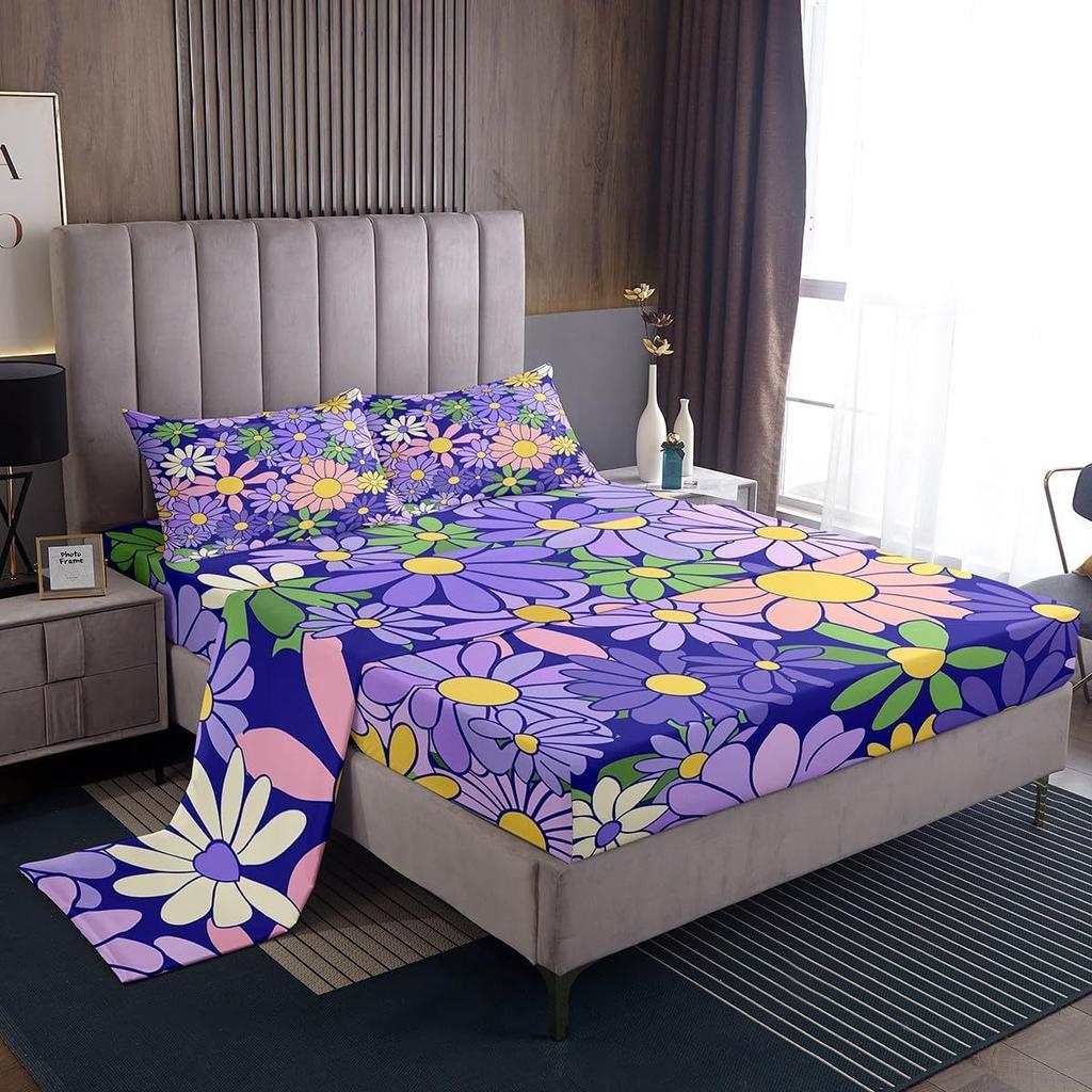 Bohemian Pattern Bed Hat Four-Piece Bedding Set Bedroom Dormitory Bedding Decoration