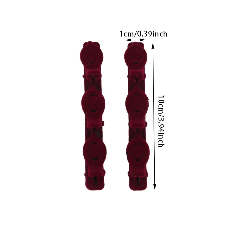 2PCS/3PCS/4PCS Women Elegant Flocking Braided Hair Clip Trendy Forehead Bangs Clip Side Clip Short Hair Duckbill Clip Headdress