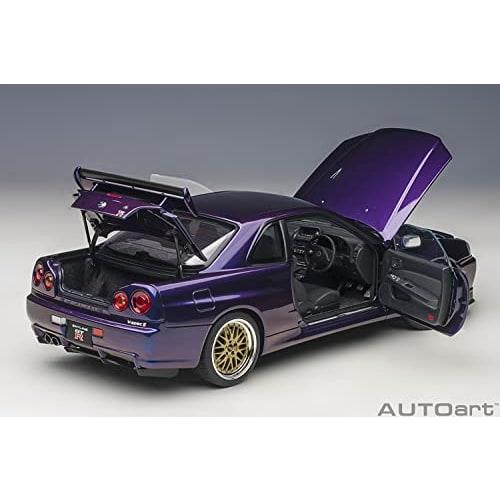 AUTOart Масштаб 1/18 Nissan Skyline GT-R (Р34) Версия диска BBS LM V-Spec II, Цвет Midnight Purple III, Готовое изделие