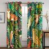 Rainforest Animals Collection Series Digital Printed Curtain Living Room Bedroom 90g Polyester Fiber Curtain Fabric Two Panels
