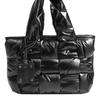 Designer Down Crossbody Bag Women's Black Unique Handbag Shoulder Bag Lightweight Fashion Commuter Purse