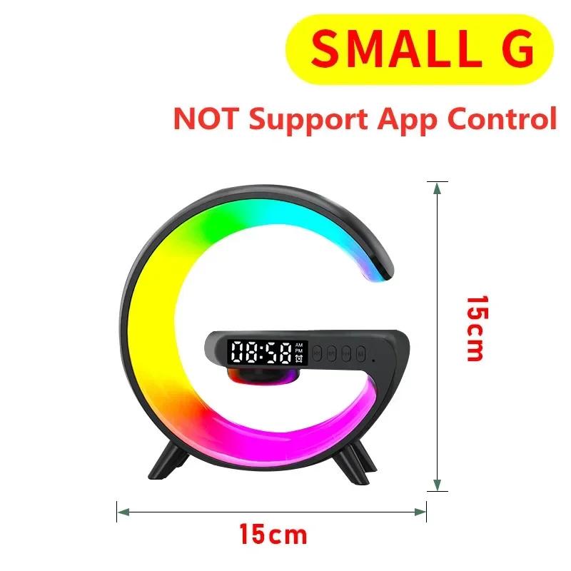 Светодиодный интеллектуальный будильник RGB ночник с Bluetooth-динамиком 15 Вт быстрое беспроводное зарядное устройство настольная лампа для спальни прикроватная игровая комната