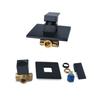 Bathroom Square In Wall Mounted Shower Mixer Valve Brass Concealed Shower Mixer Valve 1 Way Faucet Tap Chrome Black Brushed Gold