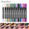 12 Colors Beauty Highlighter Eyeshadow Pencil Pen Eyeliner Pearlescent Long Lasting Silky Waterproof Pen Eyeshadow Stick Glitter Smooth Eyeshadow Pen