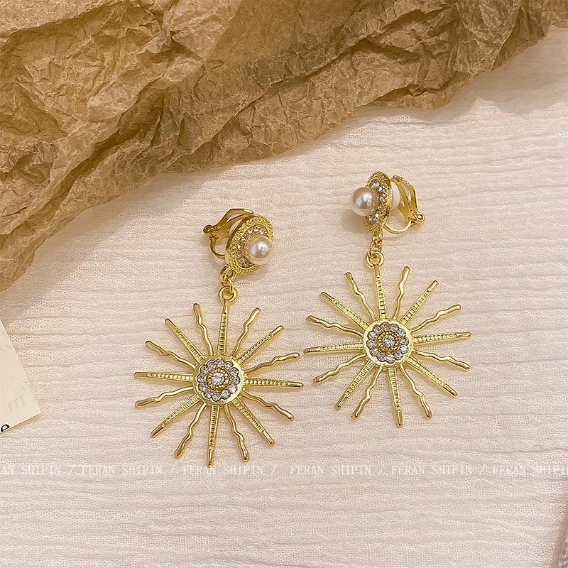 Роскошные клипсы-серьги с весенним жемчугом - Элегантные серьги с бусинами для непроколотых ушей