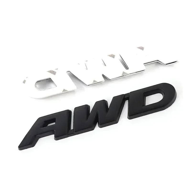 3D Металлические буквы AWD Задний багажник Крыло Значок Наклейка Декали Для Honda CRV HRV Highlander Авто Стайлинг Аксессуары