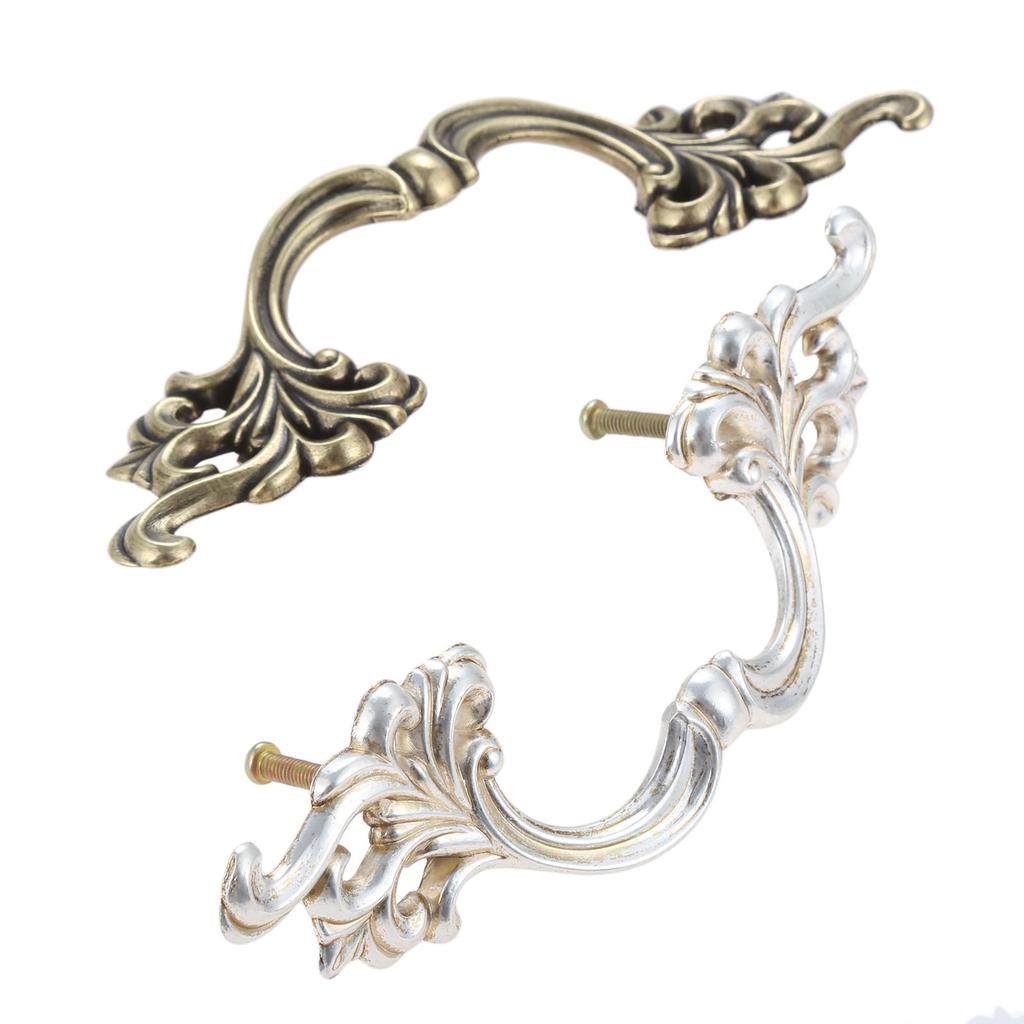 DRELD 85mm Antique Furniture Handle Kitchen Cabinets Door Pull Drawer Wardrobe Cupboard Dresser Handle Pull Knobs Silver/Bronze
