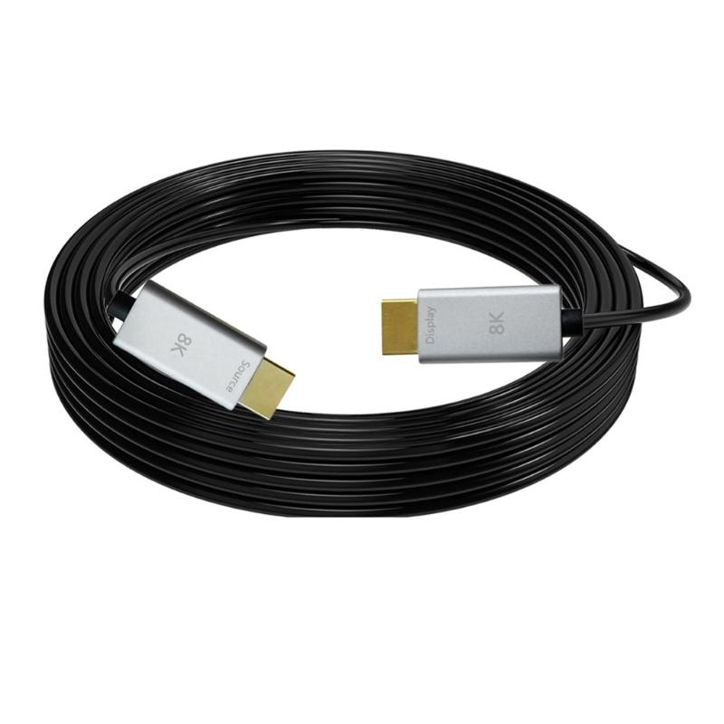 8K HDTV Cable Fiber Optically HDTV Cable 2.1 Support 8K@60Hz Dynamic 48Gbps Fast Speed Long Cable for Laptop PC