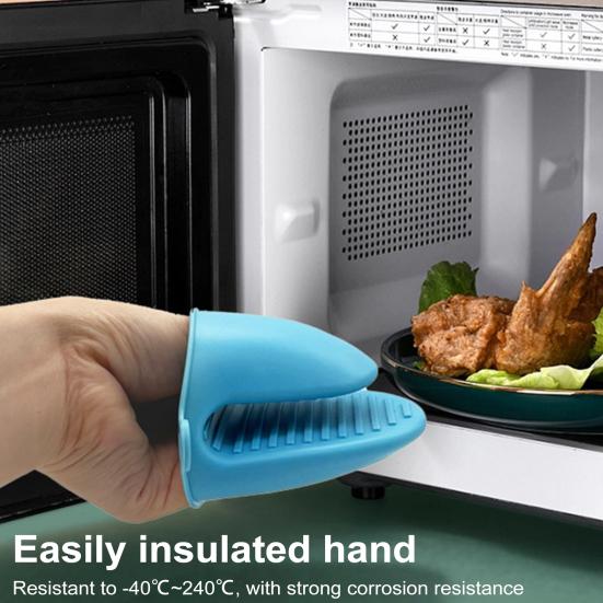 1 пара силиконовых мини-перчаток для духовки, термостойкие кулинарные рукавицы, нескользящие кухонные прихватки для выпечки и приготовления пищи