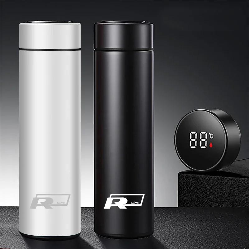 2025 Hot Stainless Thermos Bottle LED Intelligent Temperature Measurement For Volkswagen Rline T-Cross Arteon Jetta Caddy Sciroc