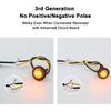 20Pcs 3/4 Inch LED Marker Lights - 3Rd Gen Round Mini Amber/Red Clearance Lights For Truck, Trailer, RV, Bus, Van, Boat, IP68 Waterproof, 12V DC