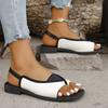 2024 Shoes for Women 2024 New Square Toe 2024able Women's Sandals Summer Casual Low Heel Slip-on Sandals Sandalias De Mujer