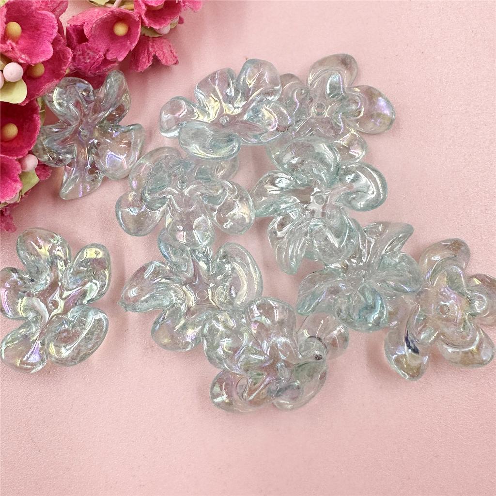 Акриловые 50 шт. 22,5*23,5 мм аксессуары ручной работы DIY цепочка для мобильного телефона с цветочными бусинами чехол для телефона аксессуары для волос материал ручной работы