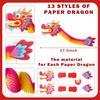 26 Pcs 2025 Chinese New Year Paper Dragon Decoration 3D Paper Dragon Pick Spring Festival Paper Dragon Puppet Chinese New Year Paper Dragon Garland