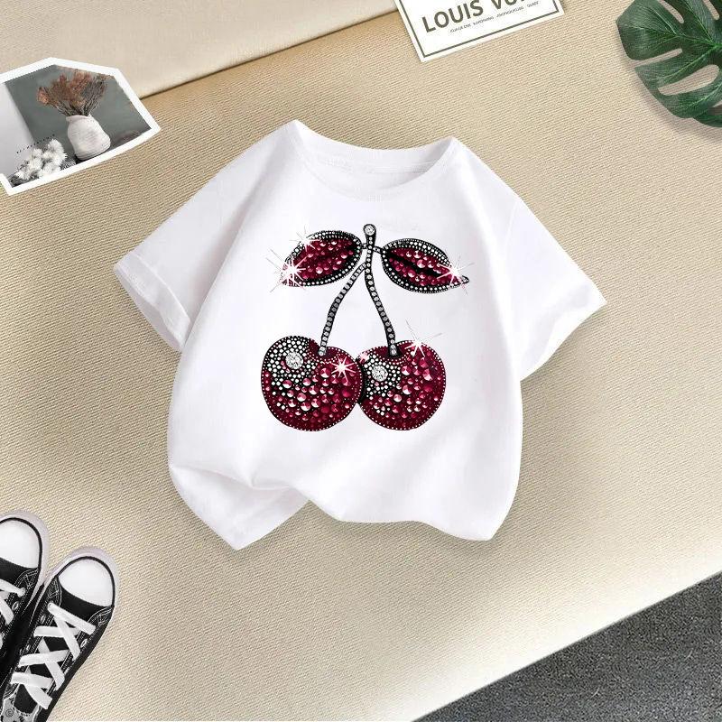 Children's Casual Short-sleeved T-shirt - Summer Girl's Cute Cherry T-shirt