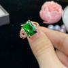 BELLA BOX Luxury Square Green Shape Zircon Rings For Women Classic Wedding Ceremony Ring Dazzling Accessories Jewelry Patry