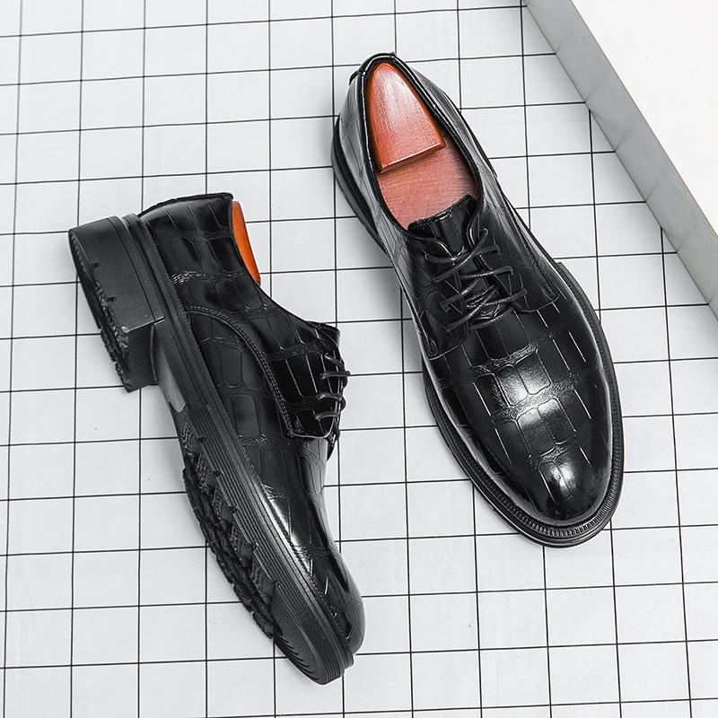 Новые мужские повседневные туфли, формальные туфли Brock, мужские повседневные туфли Oxford в стиле ретро из кожи для мужчин в британском стиле, туфли для джентльменов, светская обувь для мужчин