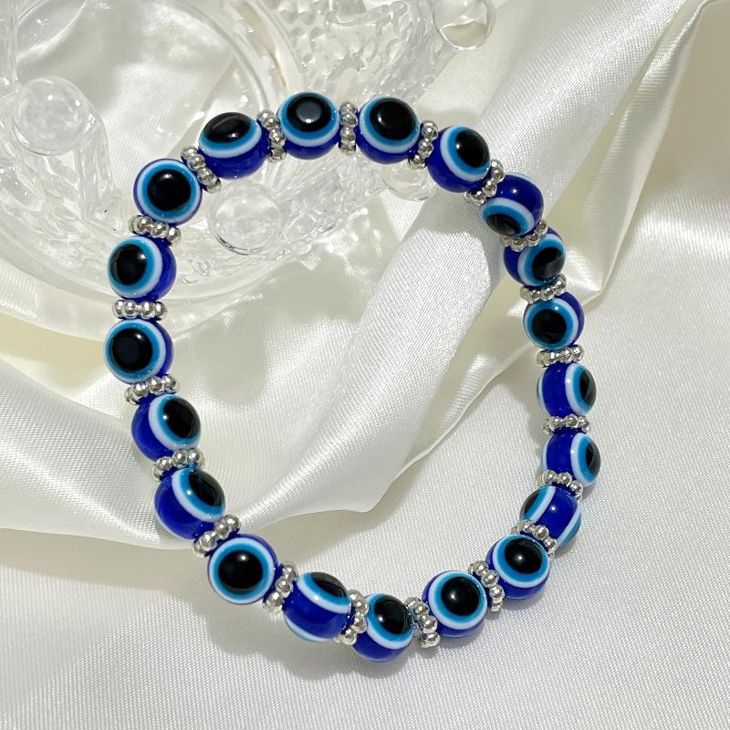 1/2/4 шт. Синие Глаза Бусины Эластичные Браслеты Модный Браслет с Подвеской 'Сглаз' Для Мужчин Женщин Ручная Работа Шарм Украшения