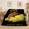 Ретро Juice WRLD 999 Легенда Рэпер Звезда Фланелевое одеяло Мягкое теплое плед для спальни гостиной кровати путешествий кемпинга