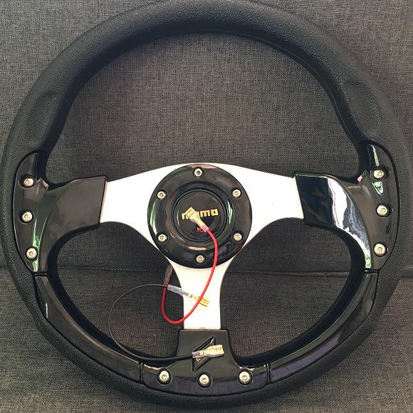 13-Inch Cool Coupe Sports Car Racing Steering Wheel Semicircular Blade, 14-Inch