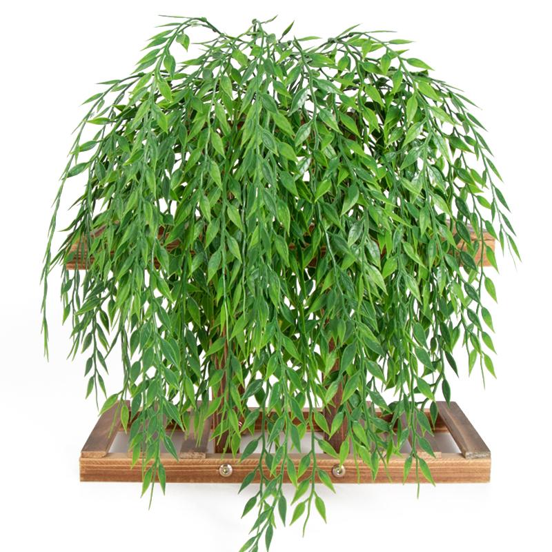 Искусственное пластиковое растение, цветок, зеленый настенный лист, декор для дома и офиса