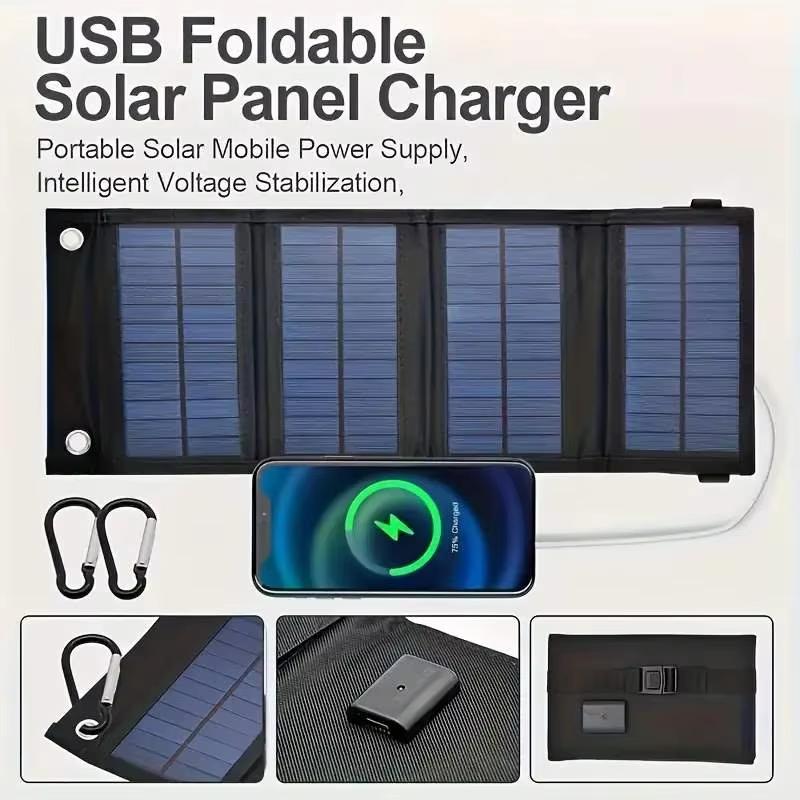 1 шт. USB складная солнечная панель, портативная, гибкая, маленькая, водонепроницаемая, 5 В, складные солнечные панели, ячейки для зарядки аккумулятора мобильного телефона