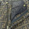 Used FENDI Pants Zucca 41 polyester/cotton Brown black 27 inches