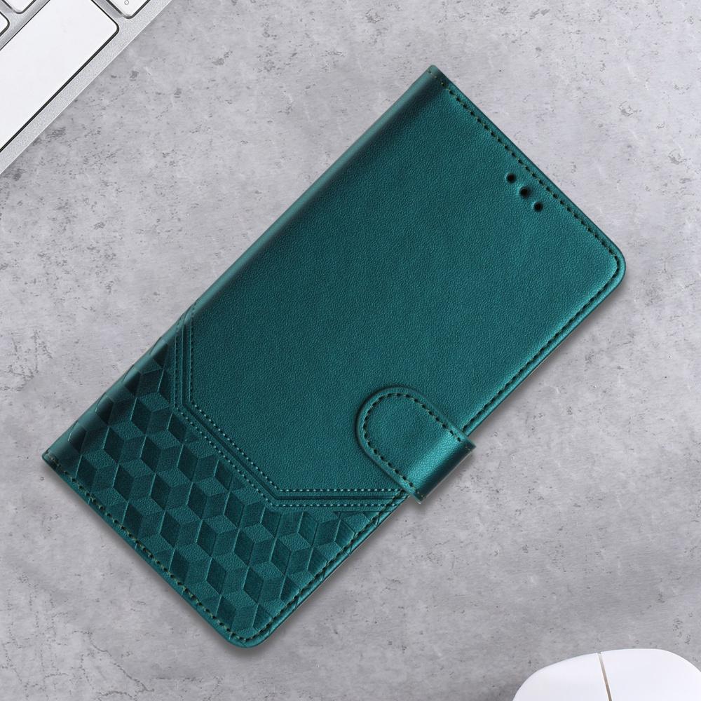 Luxury Honeycomb Texture Phone Case Magnetic Flip Wallet Cover for Honor 90 Lite, 80, 70, 60SE, 20S, 20, 9X, 9
