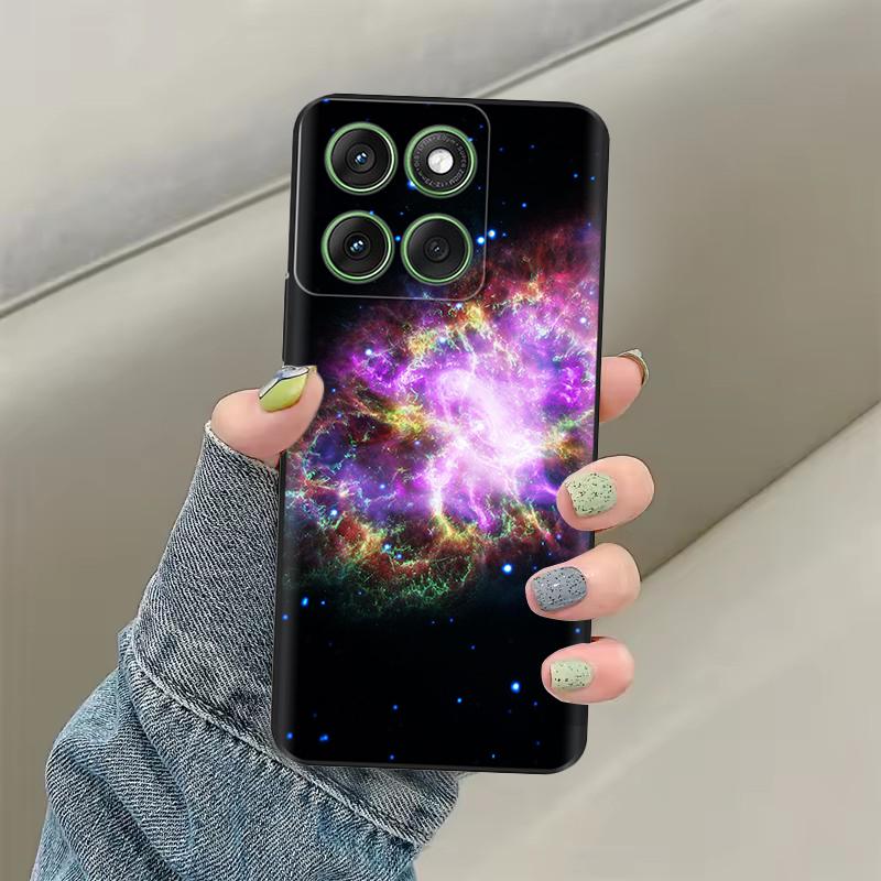 Чехол для Motorola Moto Edge 60 Мягкий ТПУ Силиконовый Черный Чехол для Moto Edge 60s edge60 Pro Роскошный Цветочный Защитный Чехол Сумки