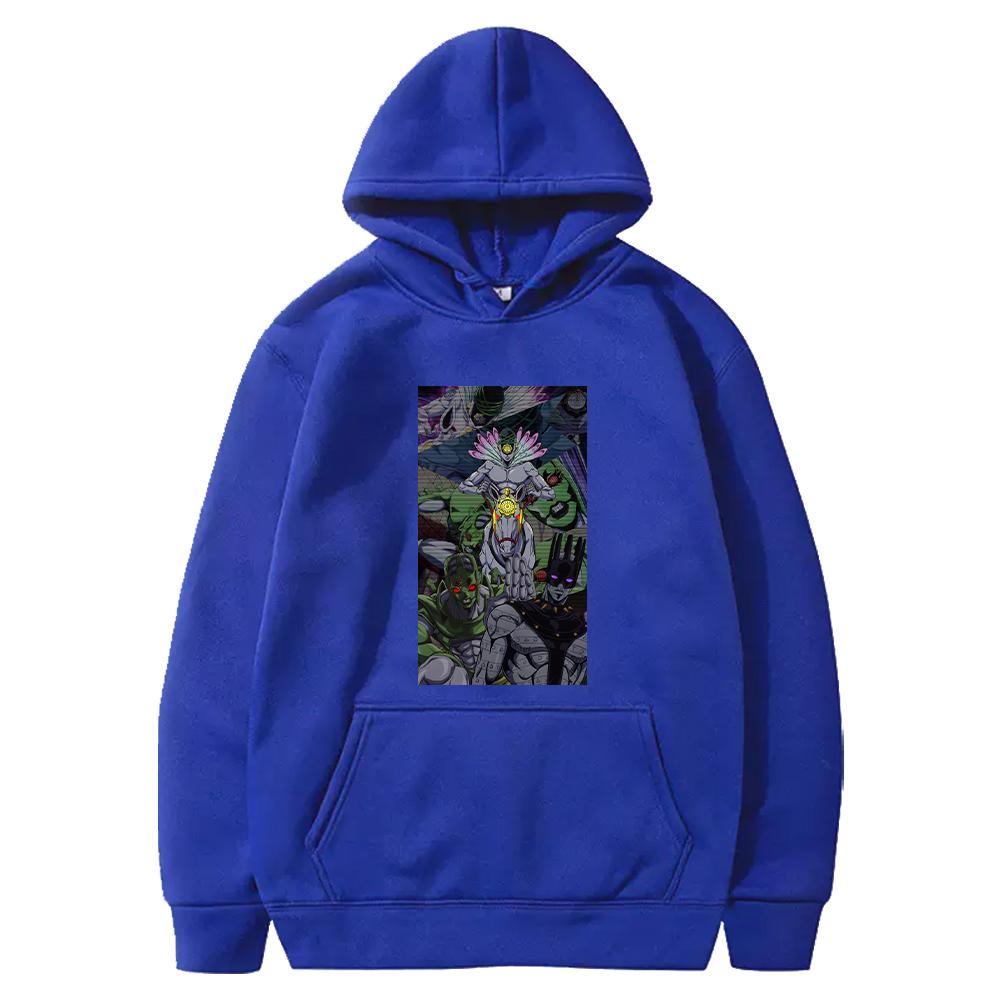 Горячий Аниме JoJo's Bizarre Adventure Made In Heaven Графический Худи Мужской Женский Манга Худи Большого Размера Уличная Одежда Харадзюку Толстовка